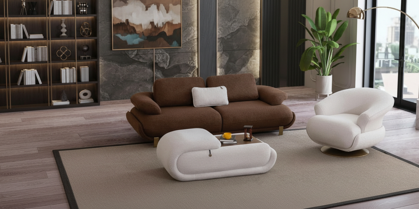 Siesta Kahve Koltuk Takımı - İnegöl Mobilya